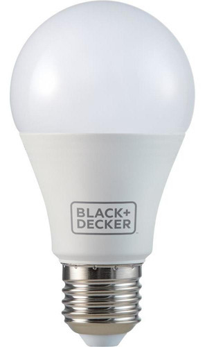 Lámpara LED A60 de 9 W, 3000 K, color negro y Decker