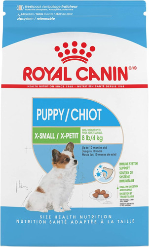 Size Health Nutrition Xsmall Puppy Dry Dog Food, Bolsa ...