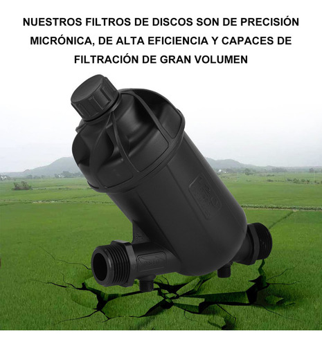 HARMEI Filtro De Discos 3/4'' Con 2PCS Elemento De Filtro Lavables, Filtro Riego De Goteo Agricola, Filtro Rotoplas Para Jardin, Casa, Césped