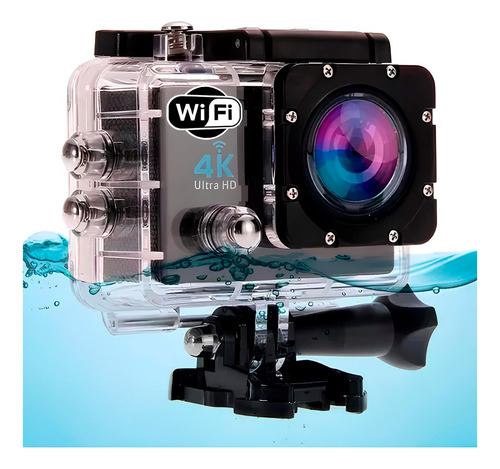 Câmera 4k Ultra Hd 16mp Esportes À Prova D'água Wifi Acão Cor Branco