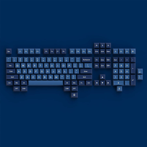 Kit De Teclas Keycaps Akko Sal Profile Ocean Star Abs Double Cor De Teclado Azul Idioma Inglês Us Internacional
