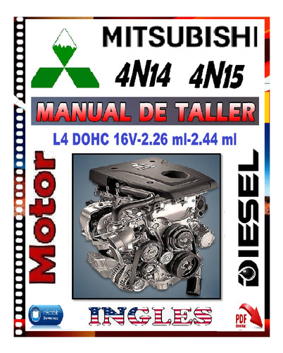 Manual De Taller Reparación Motor Mitsubishi 4n14-4n15