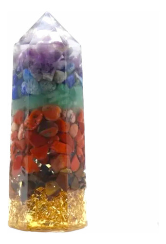 Orgonita Hexagonal De 7 Chakras Reiki - Espiritu Dharma