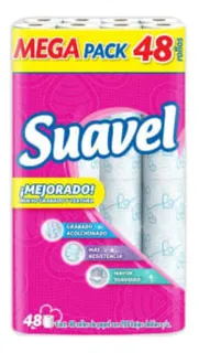 Papel Higiénico Suavel Grabado Doble Hoja De 48 U