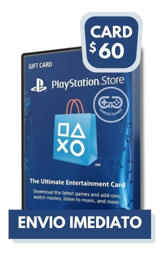 Imagem 2 de 2 de Cartão Psn $60 Dólares Usa Ps3 Ps4 Psn Card 60 Americana