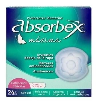 Protectores Mamarios Absorbex Maxima X 24 Unidades