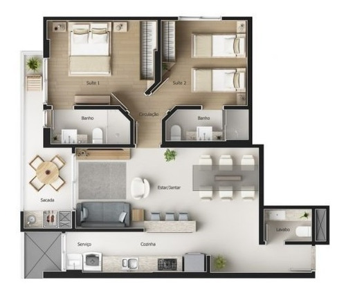 Imagem 25 de 25 de Apartamento No Centro De Joinville | 02 Suíte + Lavabo | 100% Mobiliado - Sa01637 - 68515077