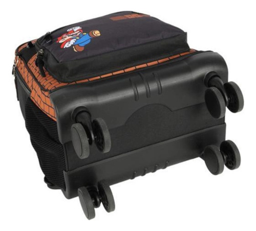 Mochila De Rodinhas 360 Divisão Para Notebook Super Mario