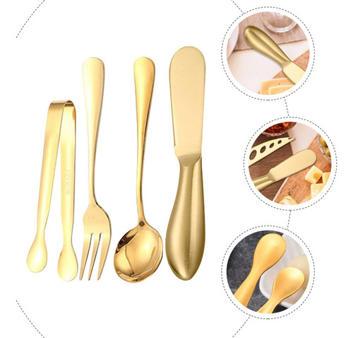 -de Set Dish Spoon Y Cuchillos Para Queso Decorate