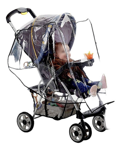 Imagen 2 de 3 de Plastico Forro Protector Lluvia Coche Paseador Para Bebe