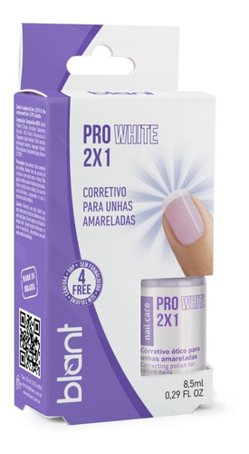 Base Clareadora De Unhas Pro White 2x1 Blant 8,5ml