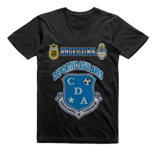 Remera Algodon Negra Deportivo Aguilares Tucuman