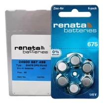 Comprar Pilas Renata 675 Para Audifonos X 60 Pilas Zinc Air