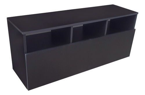 Mueble Para Tv Moderno Rack Moderno Mesa Melamina Color Negro