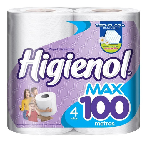 Imagen 1 de 2 de Papel Higienico Higienol 100 Mts Bolsón Por 10 Pack. (1583)