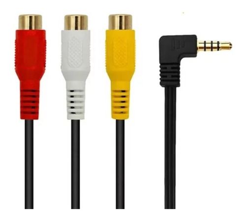 Cable Plug 3.5 Mm 1 Macho A 3 Rca Hembra 3,5 Mts Pack 2 Unid