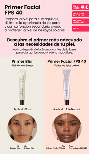 Primer Facial Fps 40 Pre Maquillaje Una Natura Incoloro