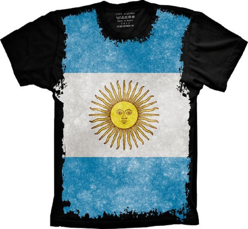 Camiseta Frete Grátis Plus Size Bandeira Argentina