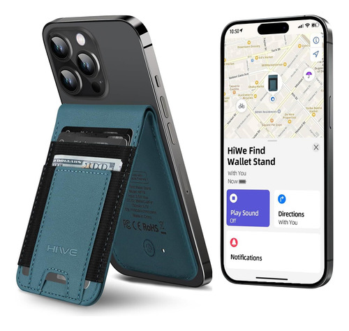 Hiwe Para Magsafe Wallet Stand Con Find My Tracker Soporte 6