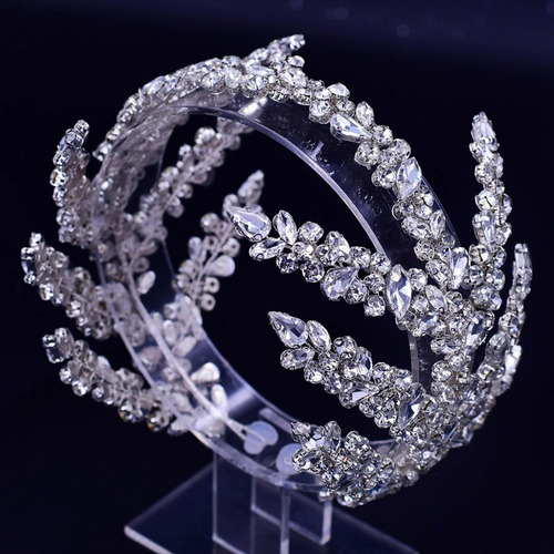 Diadema De Boda Con Diamantes De Imitación Plateada Para