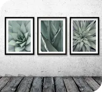 Comprar 3 Cuadros Modernos Nordicos 33x45 Marco Negro\u002Fblanco.vidrio.