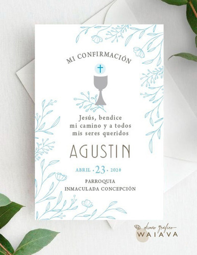 Imagen 10 de 10 de Estampitas Confirmación Tarjetas Estampas Nenes X 3u
