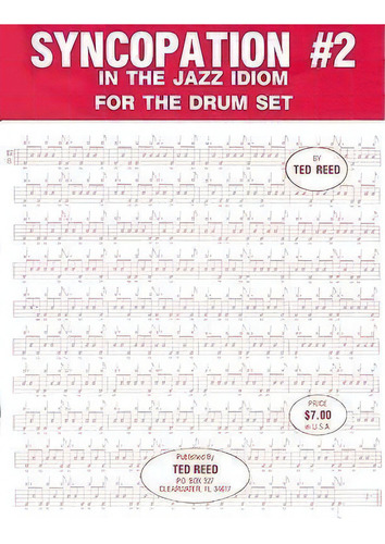 Syncopation No. 2 : In The Jazz Idiom For The Drum Set, De Ted Reed. Editorial Dover Publications Inc., Tapa Blanda En Inglés