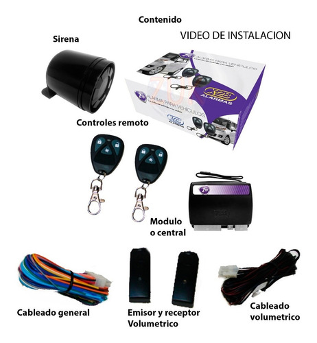 Imagen 3 de 5 de Alarma Auto X28 Z10 Con Sirena Volumetrica + Cierre Centralizado Electrico Universal 2ptas Zuk