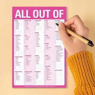 Knock Knock All Out Of Pad Grocery List Note Pad, 6 X 9-inch