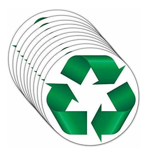 Etiqueta De Reciclaje Adhesiva 10 Unidades Contenedores