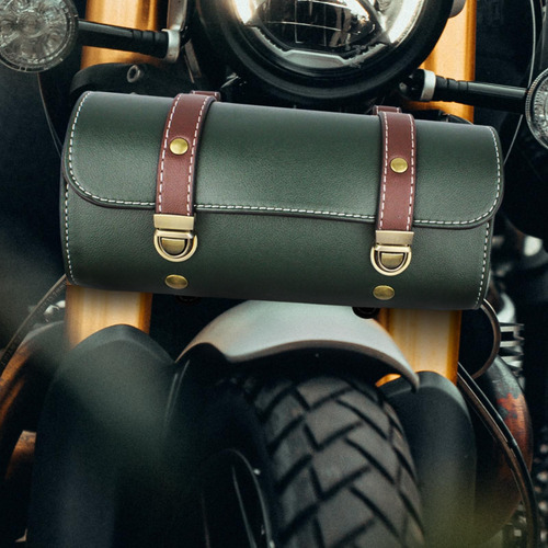 Bolsa De Horquilla Para Motocicleta, Bolsa Enrollable Verde