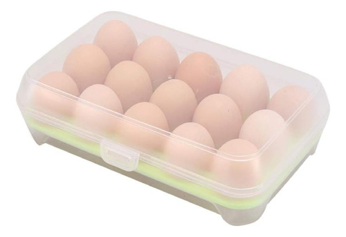 Huevera Organizador X15 Porta Huevos Apilable Con Tapa