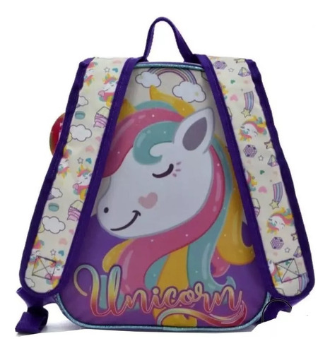 Mochila Espalda Unicornio Reversible 12p Phiphi Bags 102006