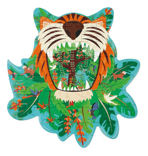 Puzzle 59pcs Con Forma, Tigre Scratch Europe