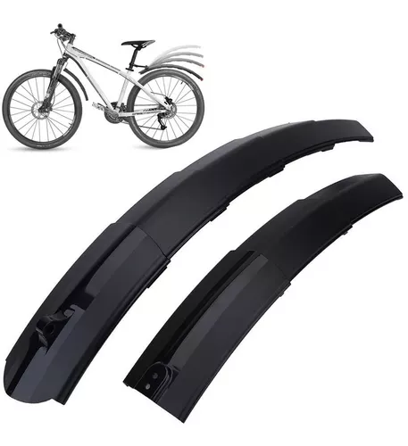  MbeLLO Guardabarros MTB, guardabarros para bicicleta,  guardabarros de bicicleta, plástico suave, adecuado para bicicletas de 24 a  29 pulgadas, MTB DH, bicicleta de choque trasera, accesorio de protección  contra salpicaduras (color 