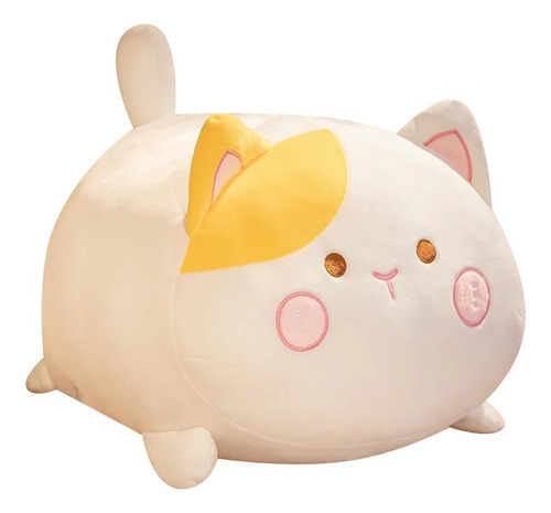 Peluche Gato Amarillo Esponjoso Kawaii (30 Cms)