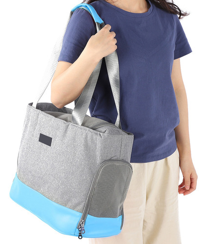 Maleta De Transporte Universal Blue Pet Con Bandolera Indivi