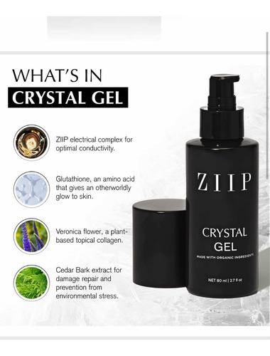 Imagen 2 de 4 de Ziip Gel Conductivo De Cristal Orgánico Para Cuello Y Cara