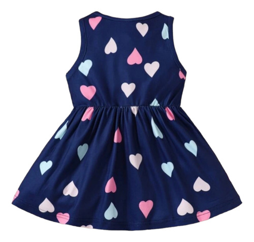 Bebé Vestido Con Estampado De Corazón, Shein