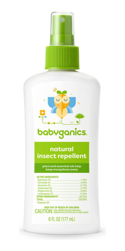 Repelente Insectos Niños  Babyganics Deet Free  Organico