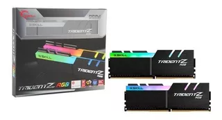 Memoria RAM Trident Z RGB gamer color negro 64GB 2 G.Skill F4-3600C18D-64GTZR