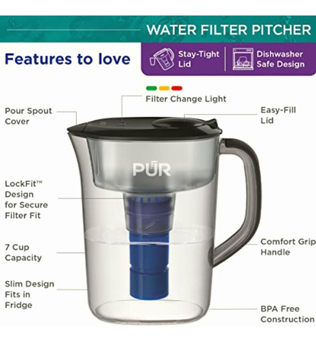 Pur Jarra Ultimate Con Sistema De Filtrado De Agua 7 Tazas