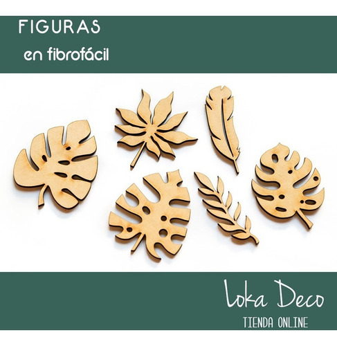 Hojas Caladas Corte Láser Fibro Fácil 10cm Alto X10 Unidades