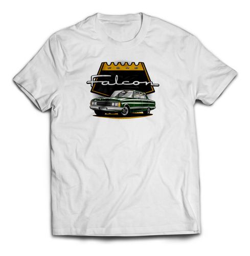 Remera Ford Falcon 1973-1977 Autos De Coleccion Retro Verde