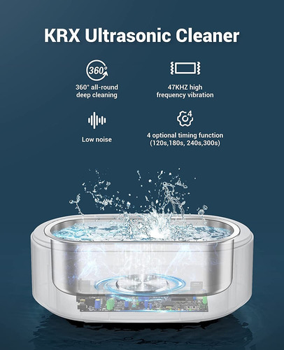 Krx Limpiador Ultrasónico Profesional De Joyas, Limpiador Ul