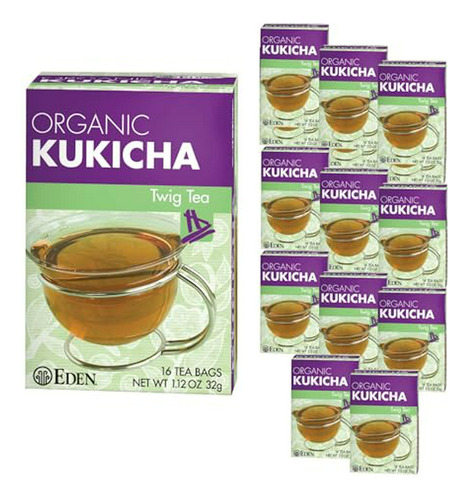 Té De Ramitas Orgánico  Kukicha, Bajo En Cafeína, 16 Bolsita