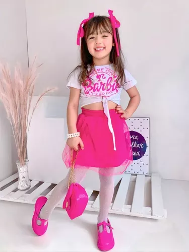 Conjunto Feminino Infantil Barbie Girl Luxo Menina Juvenil