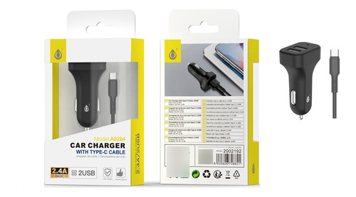 Cargador Auto Usb Carga Rápida 3.0 Cable Compatible iPhone