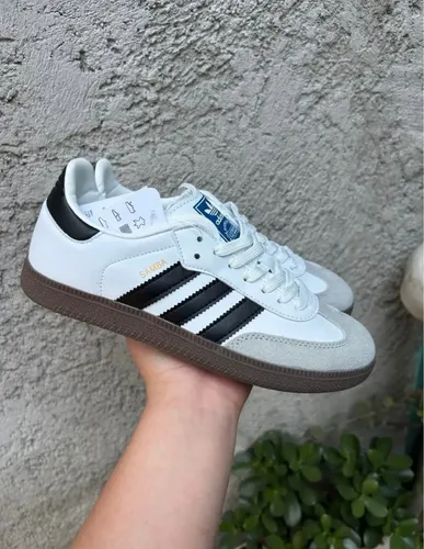 adidas gazelle silver green womens adidas Samba Indoor Shoes, White/Black/Red / 6.5 main image 0