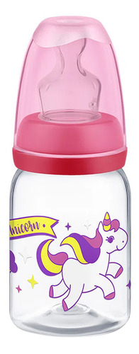 Mamadeira Infantil Magia 120ml Tam1 Bico Silicone 0-6m Lillo Cor Rosa